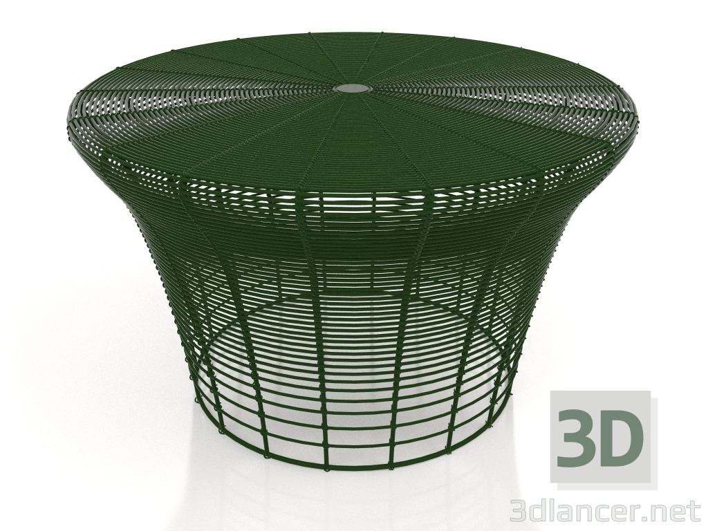 3D Modell Niedriger Hocker (Flaschengrün) - Vorschau