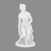 Modelo 3d Escultura de ninfa de mármore desatando sua sandália - preview