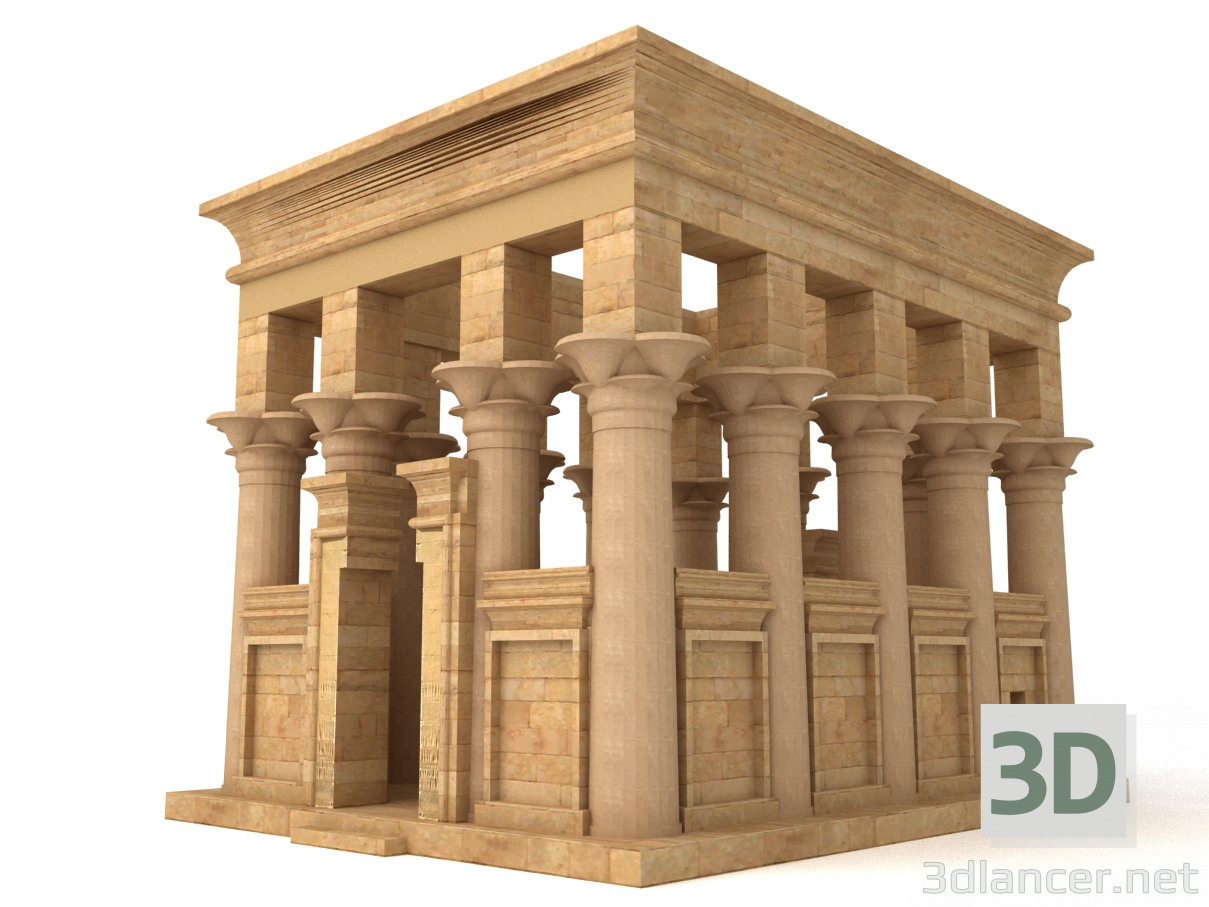 Quiosco egipcio del templo de Philae Trajan 3D modelo Compro - render
