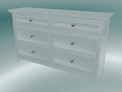 Chest of drawers with 6 drawers (White)