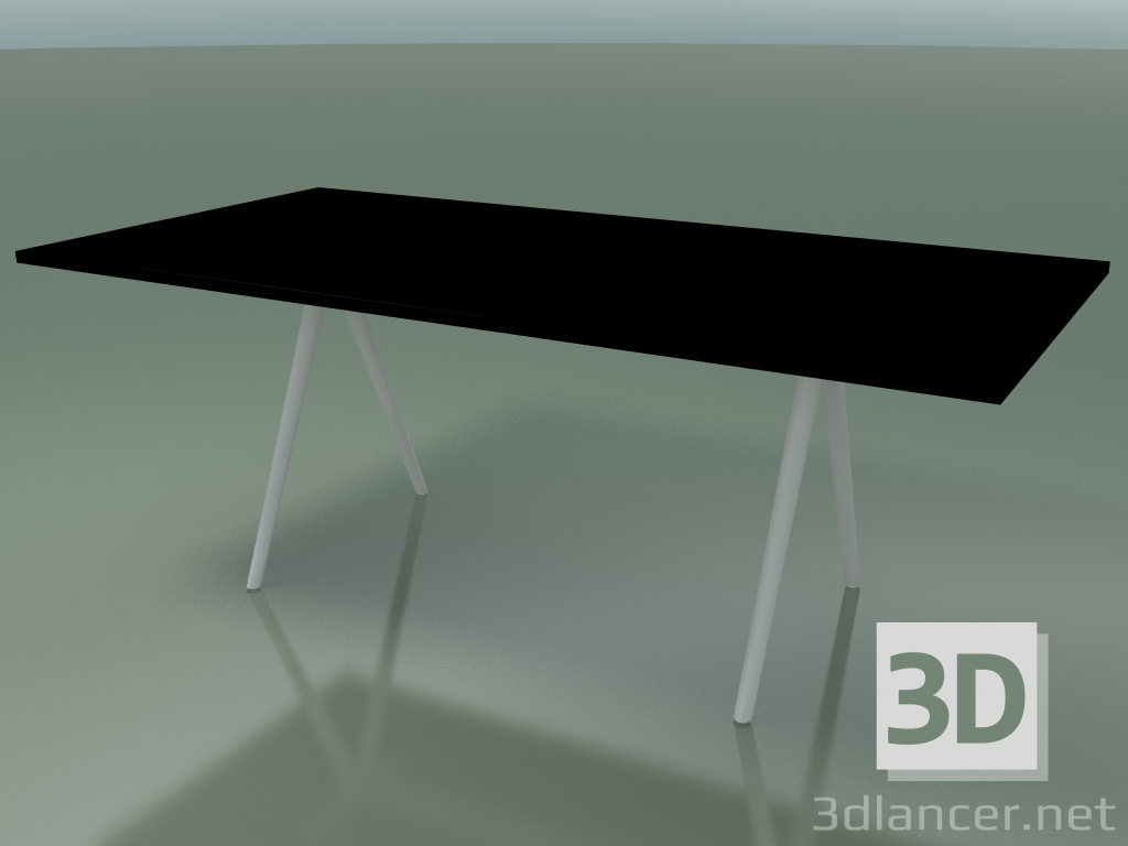 3D Modell Rechteckiger Tisch 5411 (H 74 - 99x200 cm, Laminat Fenix F02, V12) - Vorschau