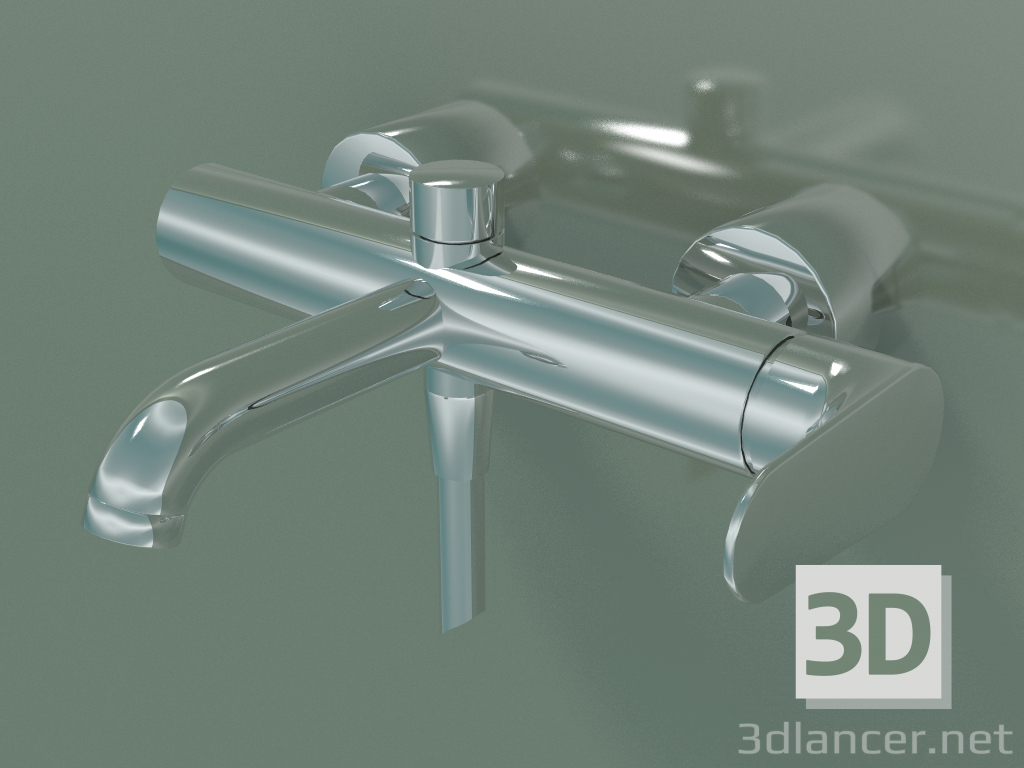 3D Modell Einhebel-Bademischer für freiliegende Installation (34420000) - Vorschau