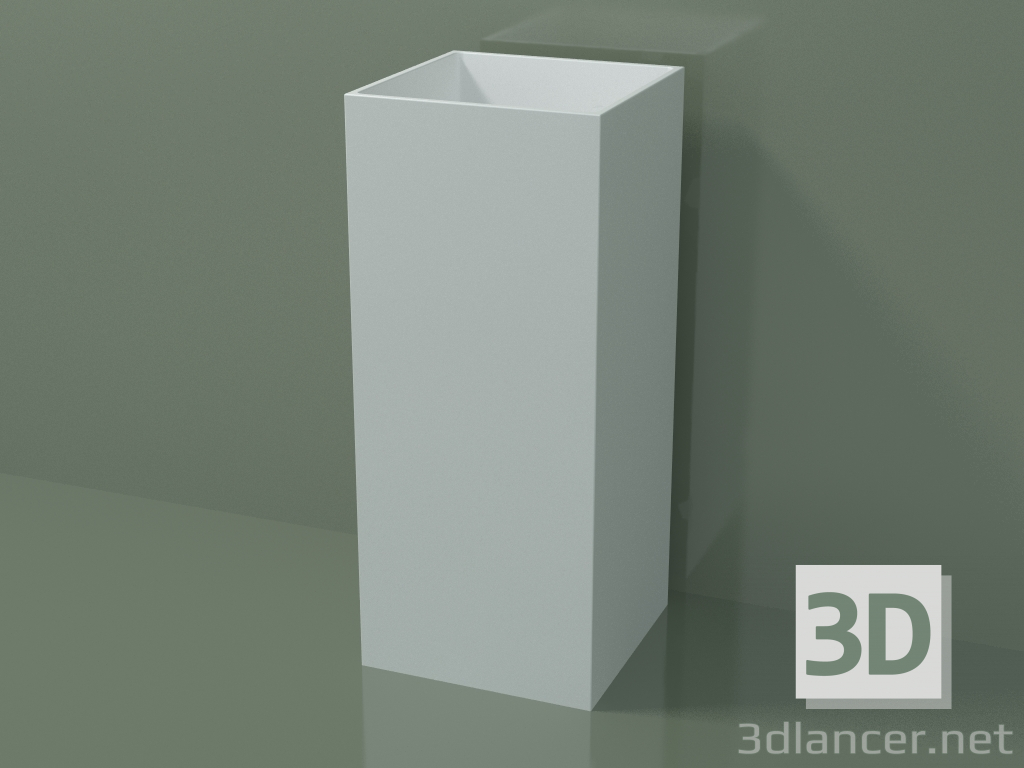 3D modeli Ayaklı lavabo (03UN16101, Glacier White C01, L 36, P 36, H 85 cm) - önizleme