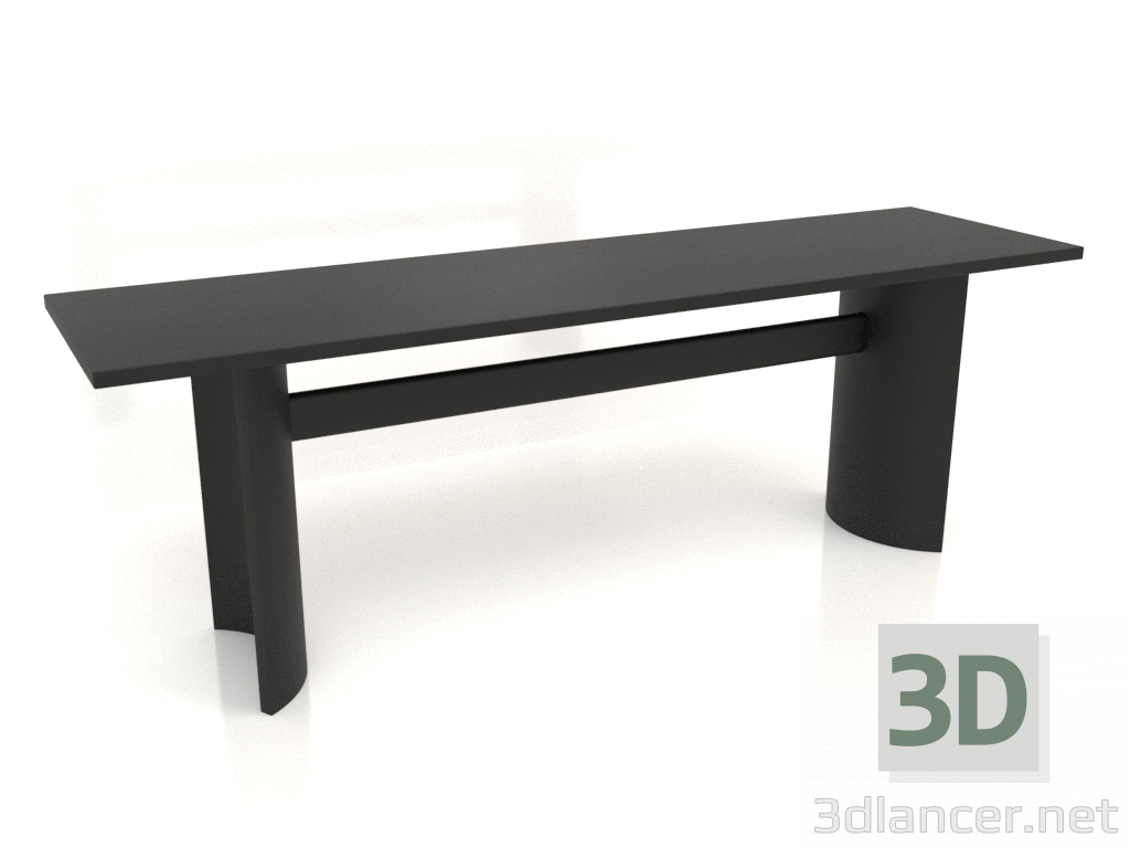 3d model Mesa de comedor DT 05 (2200x600x750, madera negra) - vista previa