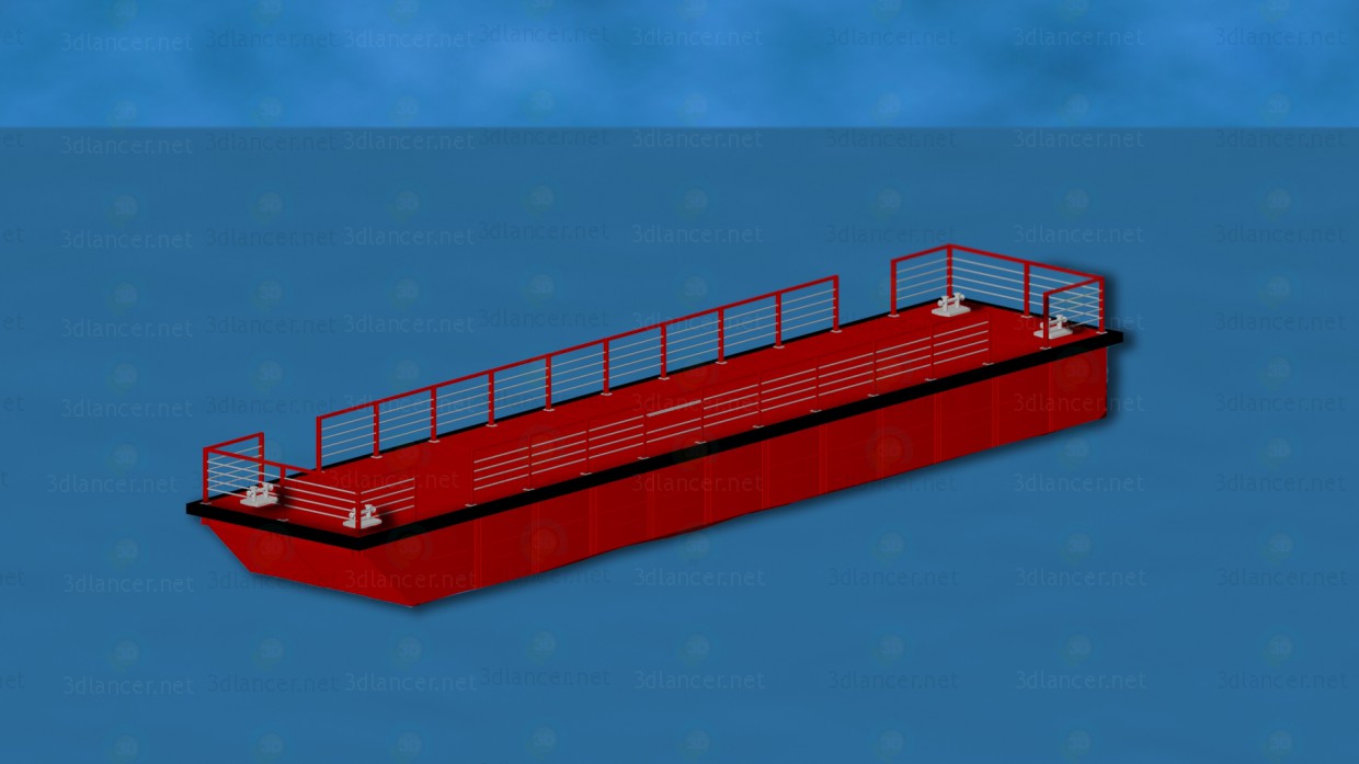 3d model Muelle flotante - vista previa