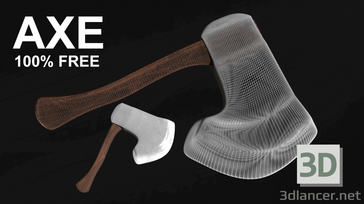 3d model AXE Model with texture - preview