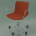 3D Modell Stuhl 0318 (5 Räder, mit Armlehnen, mit abnehmbarer Lederbesatz, Bezug 3) - Vorschau