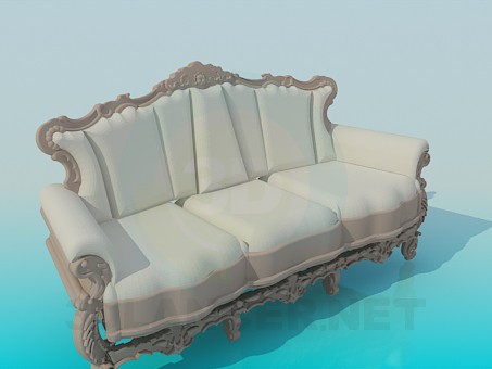 modèle 3D Canapé baroque - preview