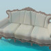 3d model Baroque sofa - preview