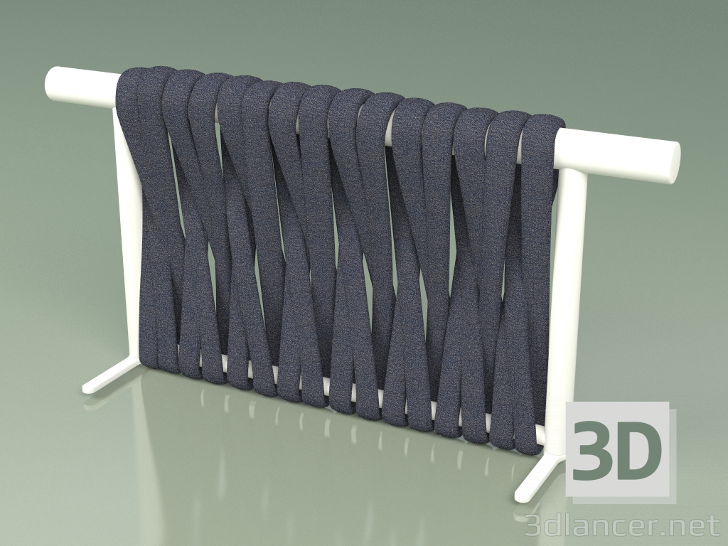 3D modeli Koltuk modülü 211 sırtlığı (Metal Sütlü, Gri-Mavi Kemerli) - önizleme