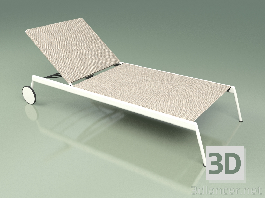 3D Modell Chaiselongue 007 (Metal Milk, Batyline Sand) - Vorschau