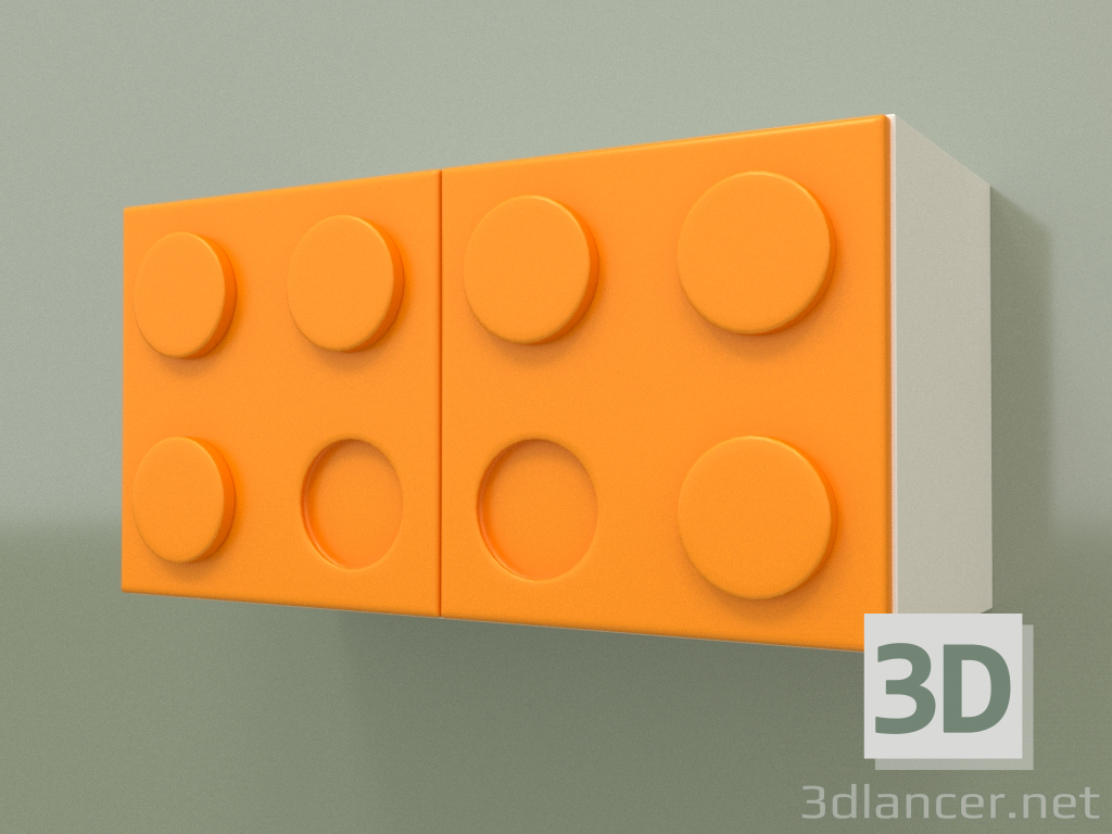 3D Modell Horizontales Kinderwandregal (Mango) - Vorschau