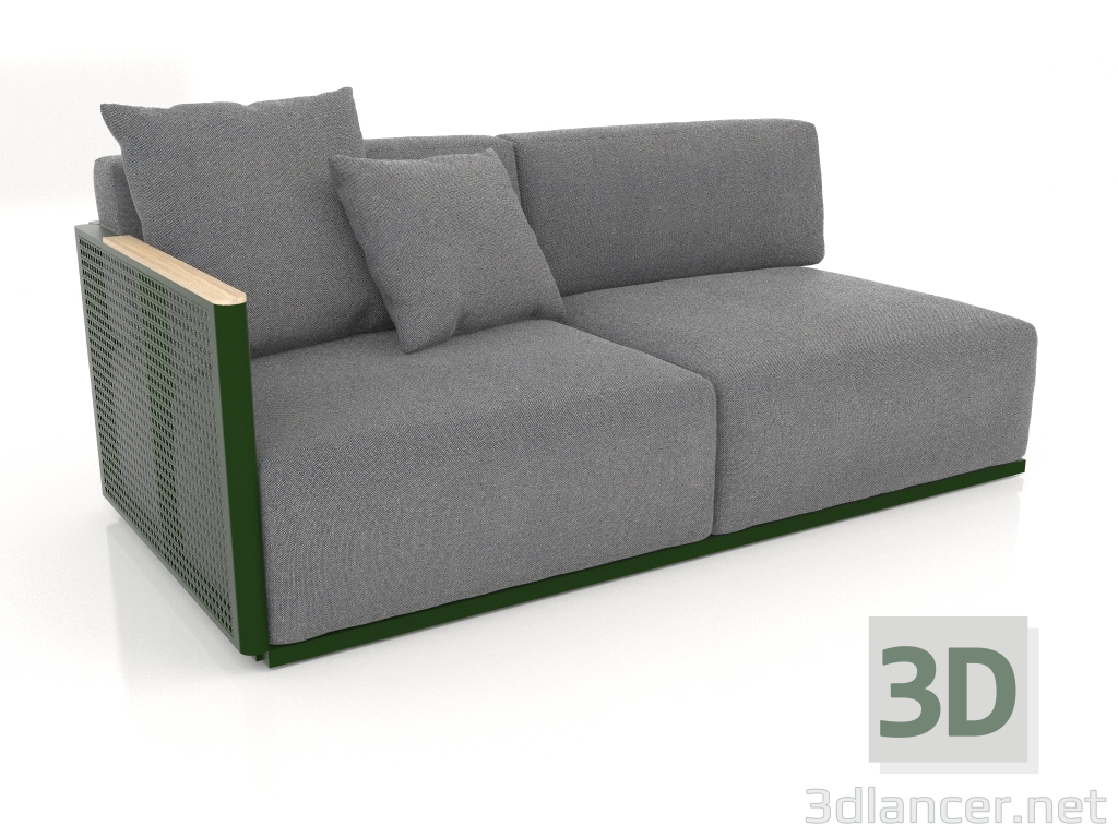 Modelo 3d Seção 1 do módulo do sofá à esquerda (verde garrafa) - preview
