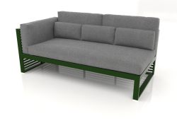 Modular sofa, section 1 left, high back (Bottle green)