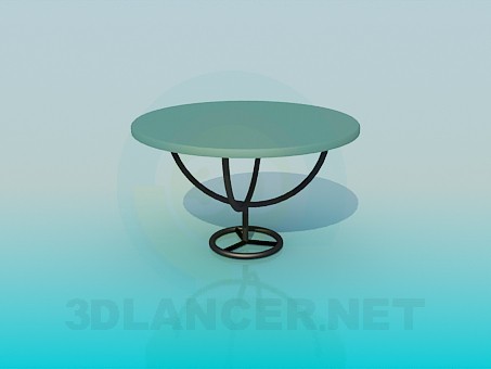 3D Modell Cafe Tisch - Vorschau