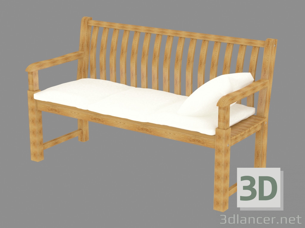 3d model The garden bench - preview