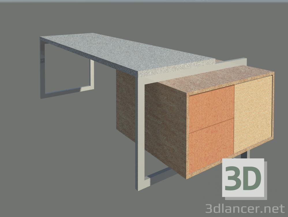 3d model Desktop table - preview