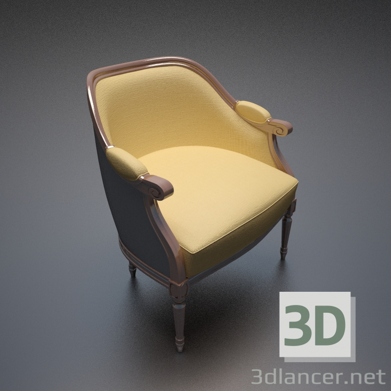 modèle 3D fauteuil - preview