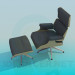 modèle 3D Chaise et tabouret - preview