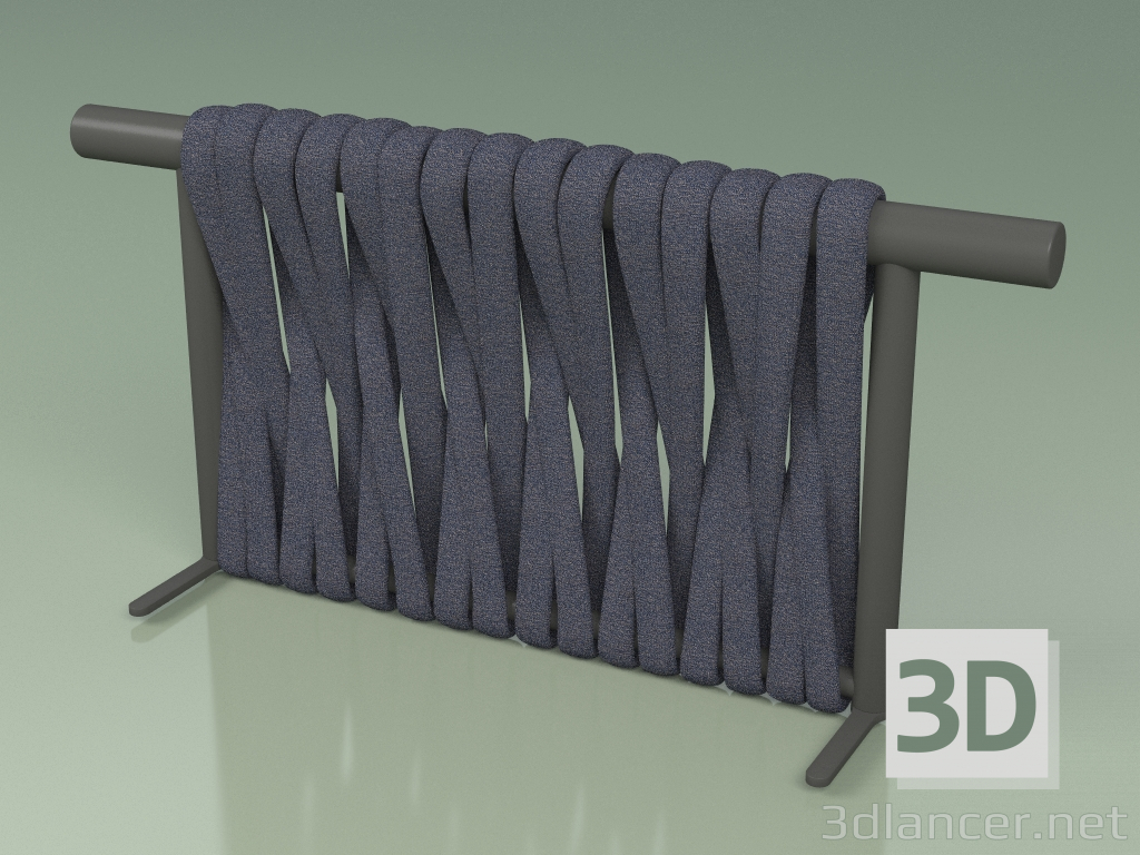 3d model Respaldo del módulo de sofá 211 (Metal Ahumado, Cinturón gris-azul) - vista previa