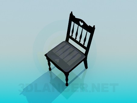 3d модель Старовинний стілець – превью