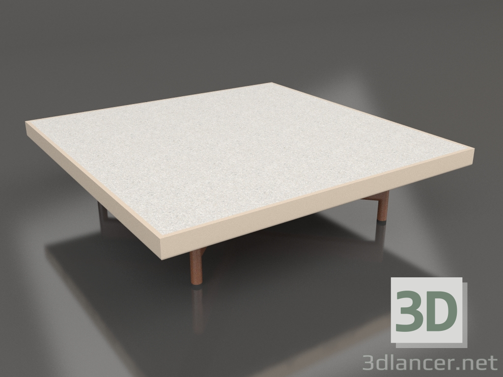 3D Modell Quadratischer Couchtisch (Sand, DEKTON Sirocco) - Vorschau