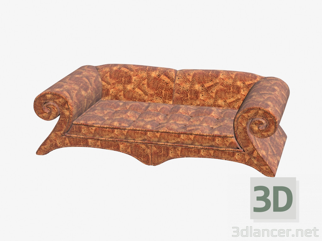 3D modeli Düz G160 kanepe - önizleme