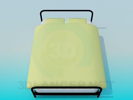 3d model Metal bed - preview