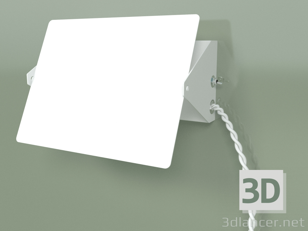 3d model Aplique de pared Pivotante (blanco) - vista previa