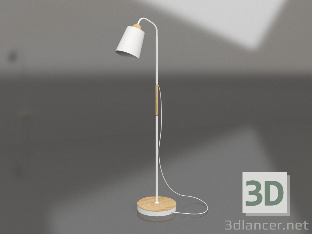 3d model Lámpara de pie Ophelia blanco (07031,01) - vista previa