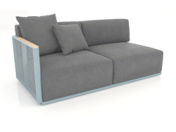 Seção 1 do módulo do sofá à esquerda (azul cinza)