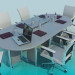 modello 3D Il tavolo nella sala conferenze - anteprima
