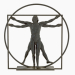 modello 3D Scultura di bronzo L'uomo vitruviano Leonardo Da Vinci - anteprima