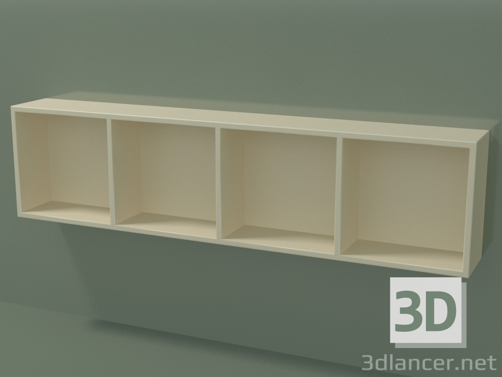 modello 3D Scatola aperta (90U30005, Bone C39, L 96, P 12, H 24 cm) - anteprima