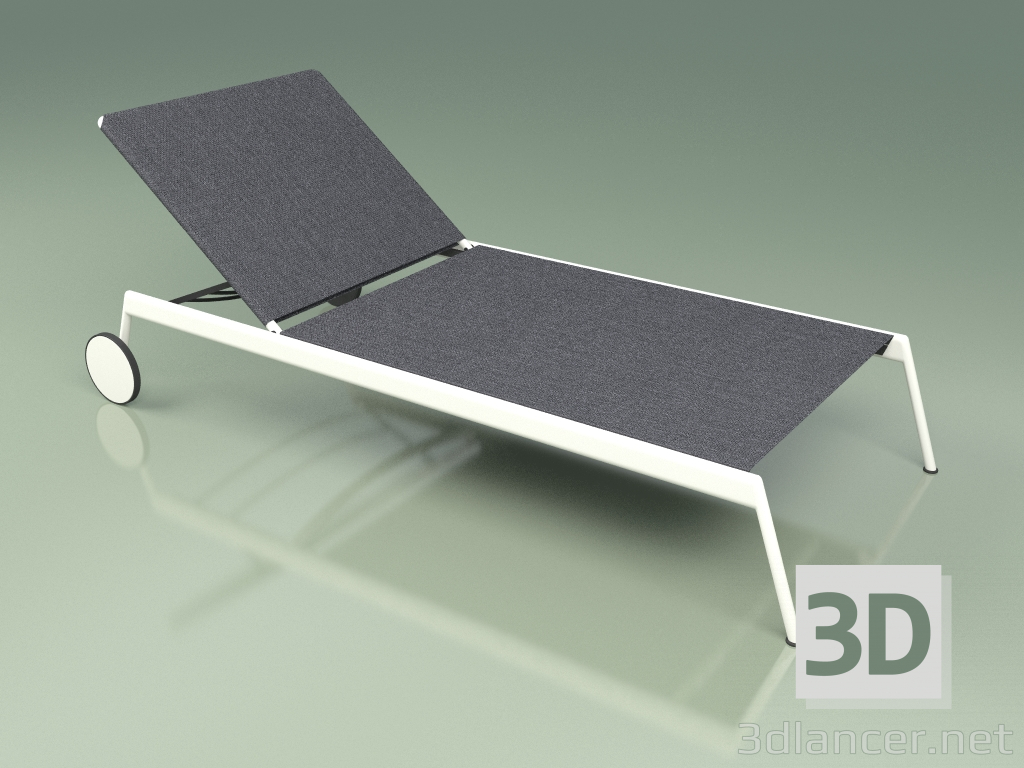 3d model Chaise lounge 007 (Metal Milk, Batyline Grey) - vista previa
