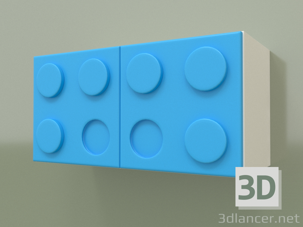 3d model Children's horizontal wall shelf (Topaz) - preview
