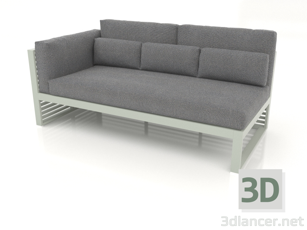 3D modeli Modüler kanepe, bölüm 1 sol, yüksek arkalık (Çimento grisi) - önizleme