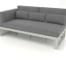 3D Modell Modulares Sofa, Abschnitt 1 links, hohe Rückenlehne (Zementgrau) - Vorschau