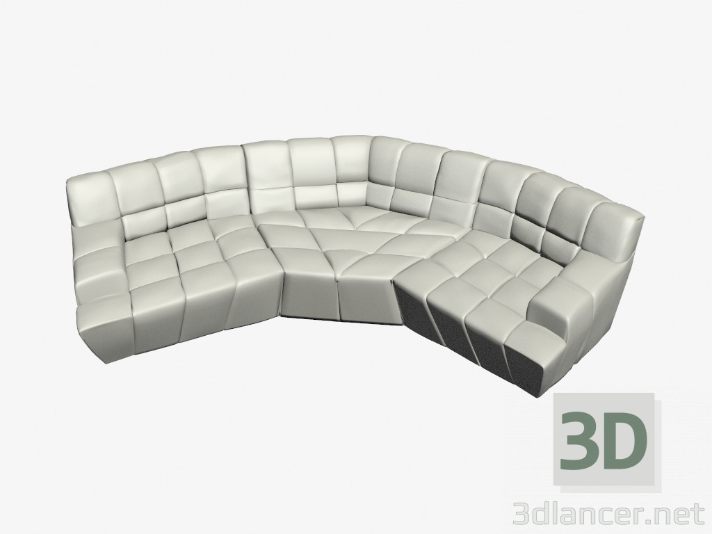 modèle 3D Canapé angulaire modulaire Z154 - preview