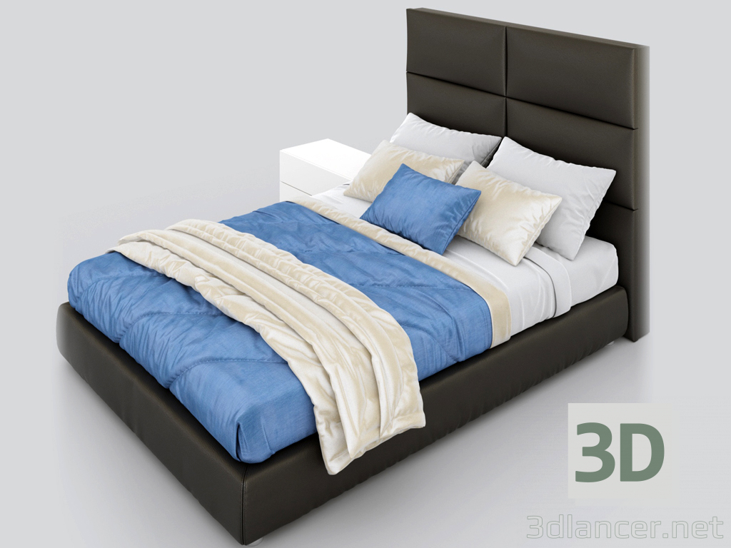 3d Кровать "Рига" модель купить - ракурс