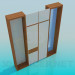 3d модель Деревянный шкаф в коридор – превью