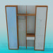 modello 3D Armadio in legno nel corridoio - anteprima