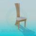 3D modeli Dar bir sırt ile sandalye - önizleme