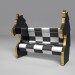 modèle 3D Canapé "Chess" - preview