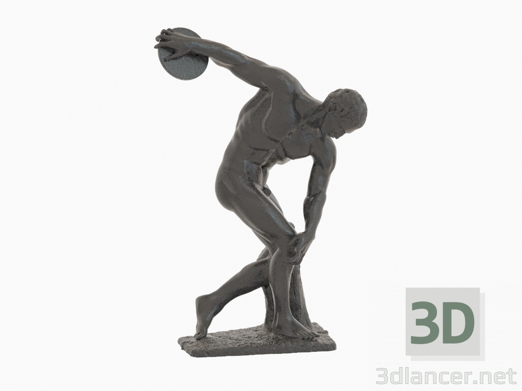 modello 3D Scultura del bronzo Discobolus - anteprima