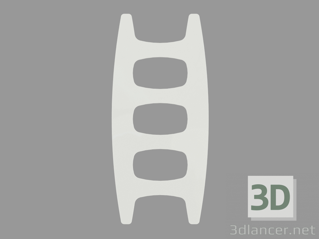 modello 3D piatta radiatore film - anteprima