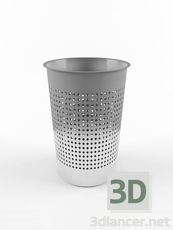 modèle 3D poubelle - preview