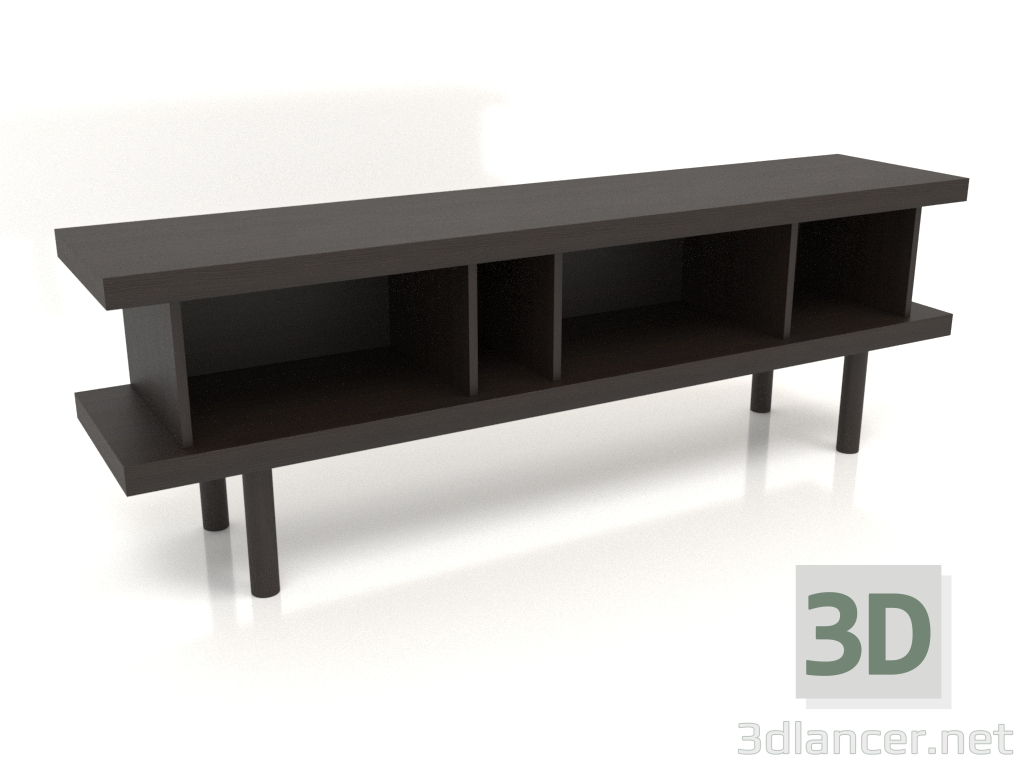 3d model Mueble TM 13 (1800x400x600, madera marrón oscuro) - vista previa