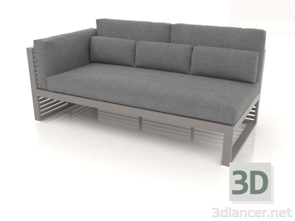 3d model Modular sofa, section 1 left, high back (Quartz gray) - preview