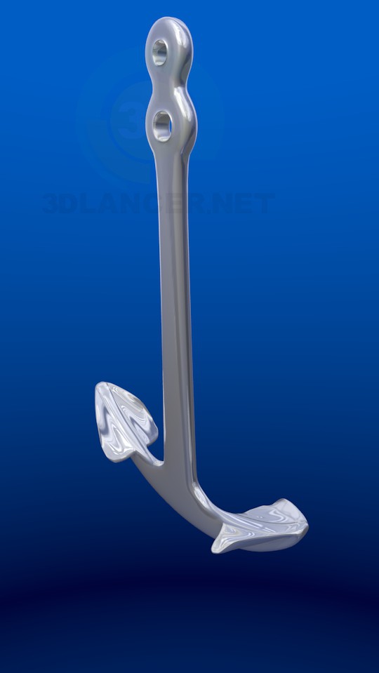 3d model Admiralty anchor - preview